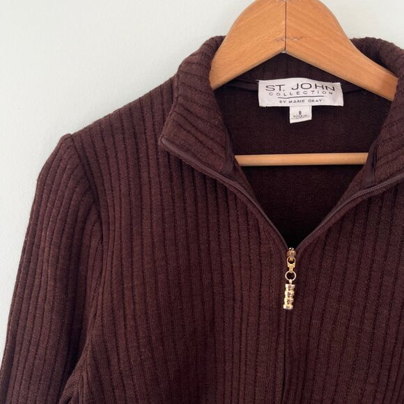 St. John Wool Blend Cardigan Sweater - Picture 2 of 6